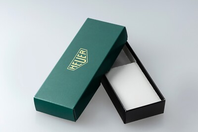 NEU - Reprint Heuer Vintage Uhrenbox Etui Armbandbox grün