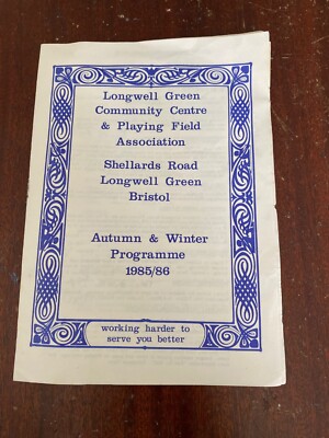 Longwell Green Community Centre Tanteumn&Winter Programm 1985/86