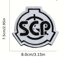 SCP Foundation Logo Patch Hook Loop Backing Secure Contain Protect Collectible