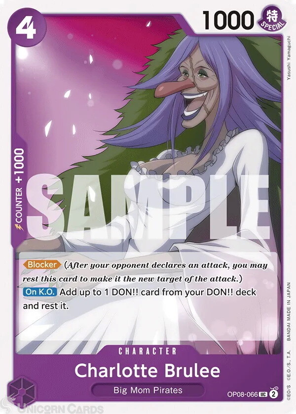 OP08-066 Charlotte Brulee : Uncommon English One Piece TCG Card : OP08: Two Lege