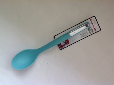 New KitchenAid Safe for NonStick Heat Resistant Aqua Sky Silicone Basting Spoon