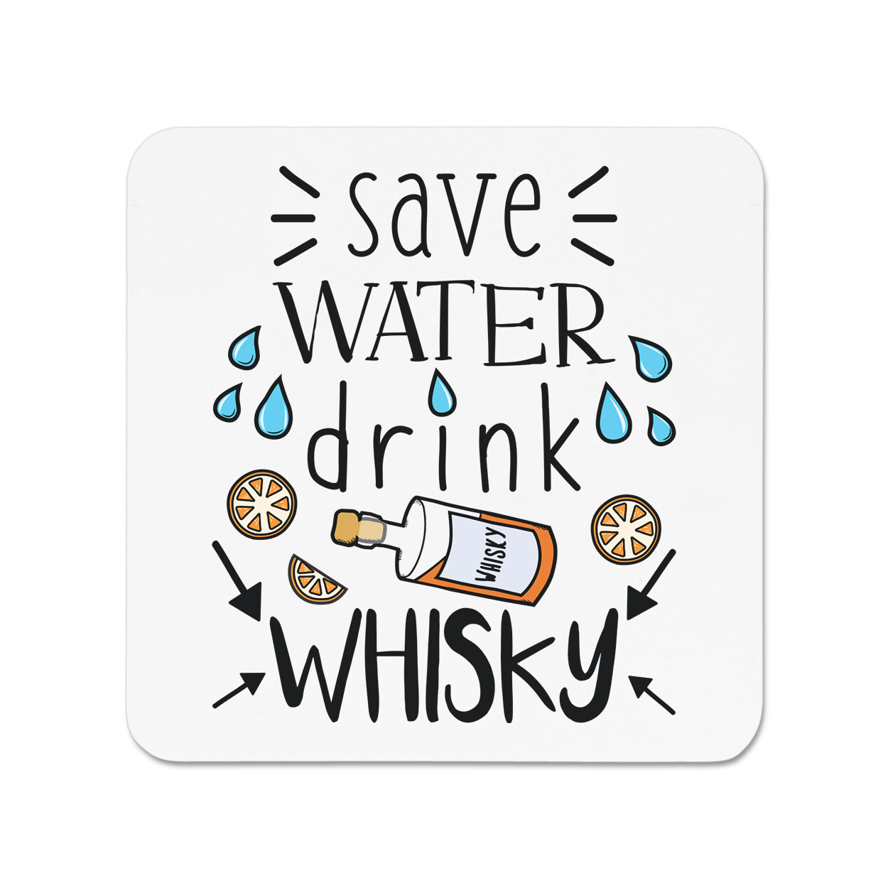Save Water Drink Whisky Fridge Magnet Funny Joke Drunk Alcohol