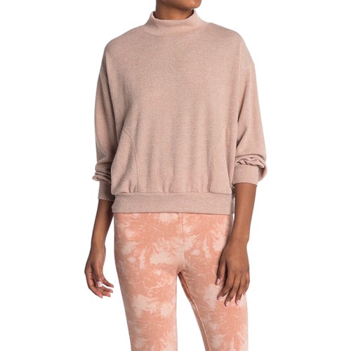 Lush Turtleneck Sweater Beige Knitted Womens S Pullover Long Sleeve Cozy NWT - Picture 2 of 10