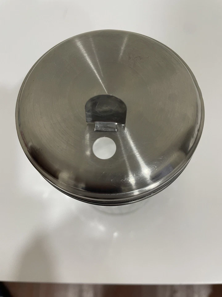 Dispensador de vidrio de azúcar con tapa de acero inoxidable anclaje vidrio transparente Foto 4 de 4