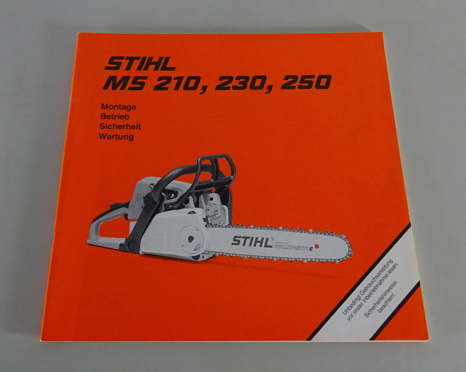 Operating Instructions Manual Stihl Chainsaw MS 210 / 230 / 250 Year 2002