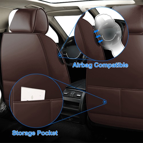 Juego completo de 5 asientos de funda de asiento de coche de lujo protector de asiento trasero delantero para Subaru - Imagen 9 de 64