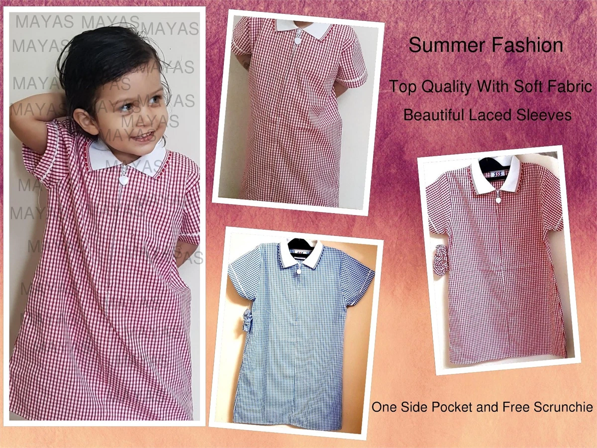 Zip up gingham school dress cheap