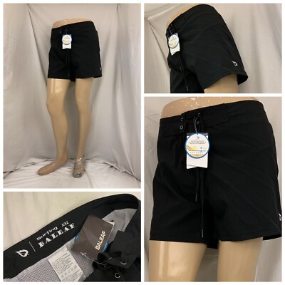 Baleaf Swimsuit XXL Black Lined Polyester Stretch Drawstring New YGI Y1-195