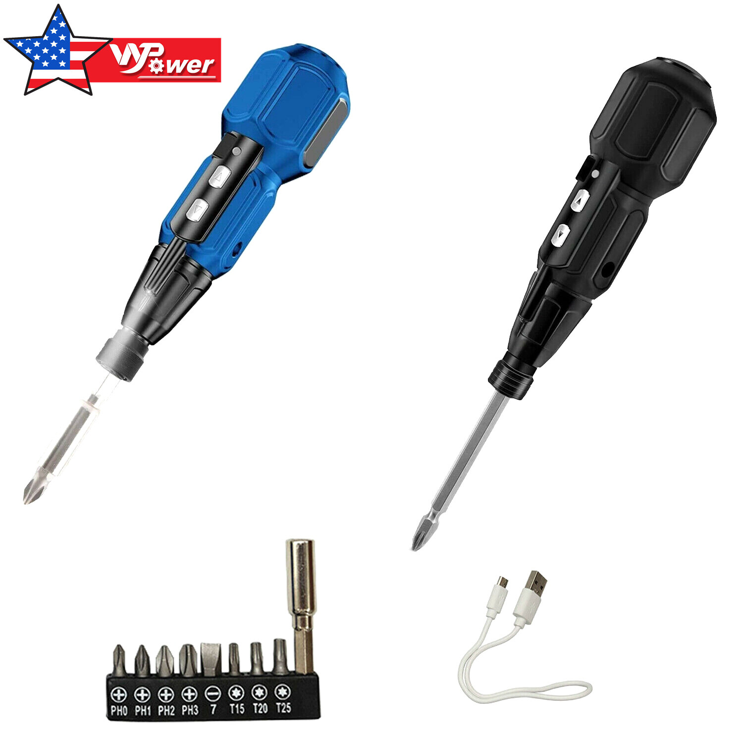 Power Tool Rechargeable Mini Cordless Electric Screwdriver Drill Kit with Bit