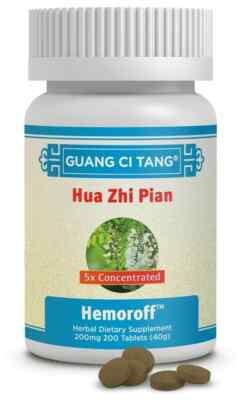 3 Bottles ActiveHerb Guang Ci Tang  Hua Zhi Pian Hemoroff 200mg 200 Tablets each