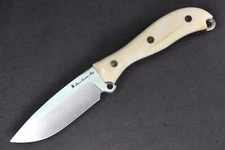 Busse Custom RadioActive Duty .165” Satin INFI, Full White Giraffe Bone Handle