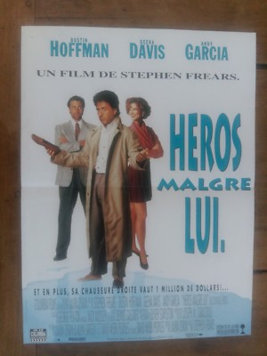 Affiche HEROS MALGRE LUI stephen FREARS dustin HOFFMAN geena DAVIS ...