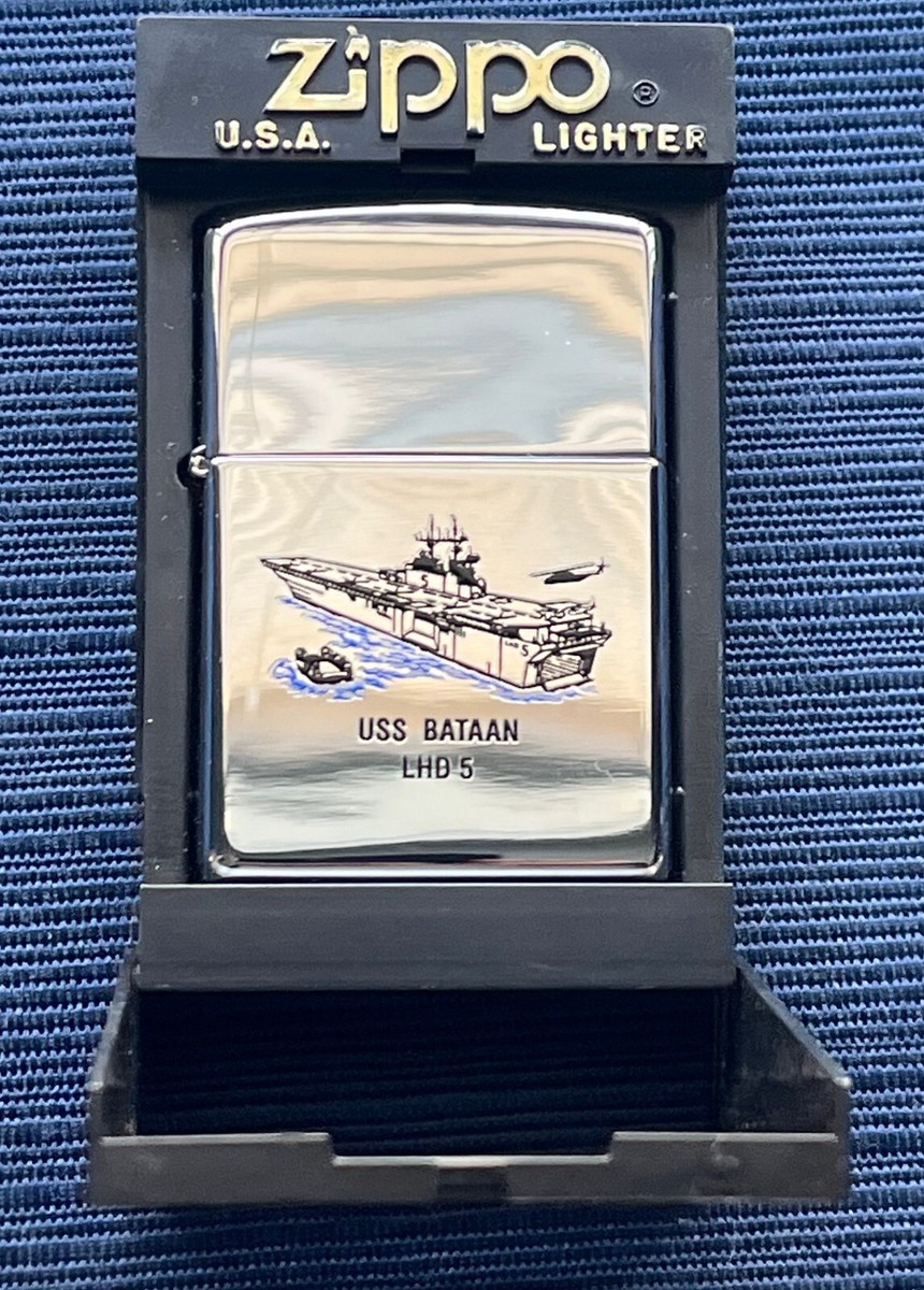 US MARINES Unfired 2001 Zippo Lighter USS Bataan LHD-5 26th