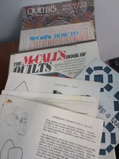 ASSORTED VINTAGE QUILTERS BOOKS AND PAMPLETS MCCALLS