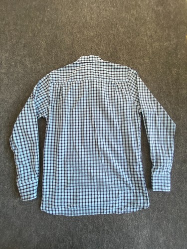 Tommy Hilfiger Shirt Mens SMALL blue Business button up modern plaid Size S - Picture 10 of 14