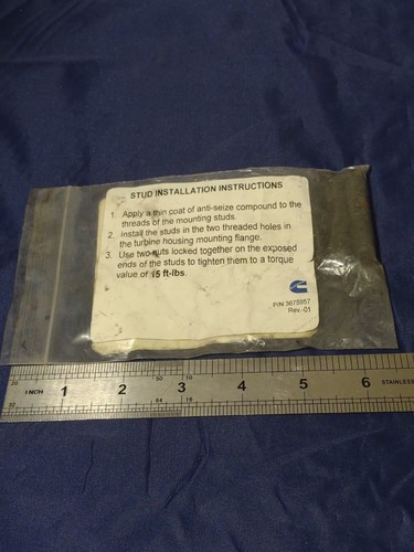 NIP GENUINE CUMMINS PARTS TURBO MOUNTING STUDS KT3405452-0P60 HX55 STUD KIT 2pcs - Picture 8 of 12