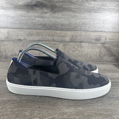 Rothy's The Original Slip On Sneakers Womens Gray Camo Flats Casual  Shoes