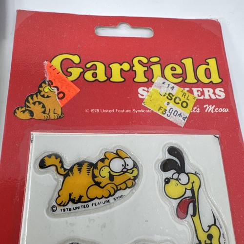 Garfield The Cat Vintage 1978 NOS Stickers Sheet Sticker Puffer Puffy Lot 3 - Picture 3 of 8