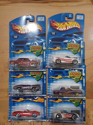 2002 HotWheels Lot of 6 MAINLINE  CARS #142, #154, #173, #177, #183, #187