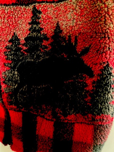 Chaleco de lana Black Mountain para mujer con cremallera completa a cuadros osos rústicos alces árboles talla S - Imagen 3 de 4