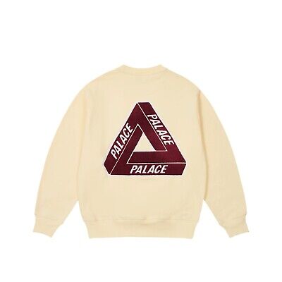 Brand New Palace Chenille Tri-Ferg Crew - Soft White - Size Brand New Palace Chenille Tri-Ferg Crew - Soft White - Size