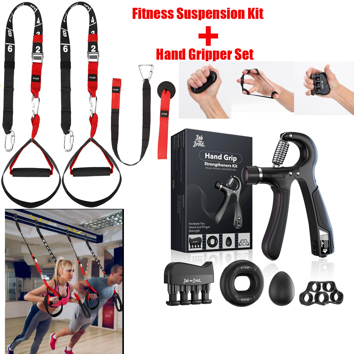Sport Fitness Suspension Kits Trainer Resistance Training Exercise+ ...
