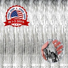 Cortinas y serpentinas con flecos de papel de oropel de 3,28 x 8,2 pies NUEVO US