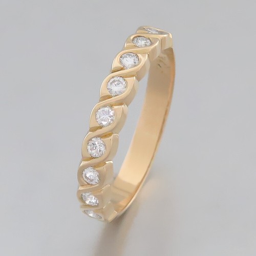 Christian Bauer Brillant-Ring mit 9 Brillanten ges. 0,36ct - 18K/750 Gelbgold - Bild 6 von 6