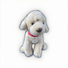 FAO Schwartz Golden Retriever Beige Labrador Puppy Dog Plush Red Collar 10