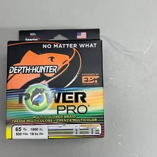 POWER PRO Microfilament Braided Fishing Line 65lbsx1500FT Multicolor 21100650500