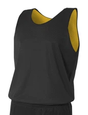 A4 Mens 100% Polyester Mesh Moisture Wicking Sleeveless Reversible Tank NF1270