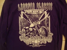 Laconia Classic Weirs Beach New Hampshire Purple Long Sleeve T Shirt L