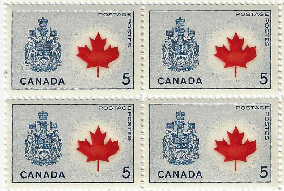 Canada # 429Ai      block of 4  error or variety