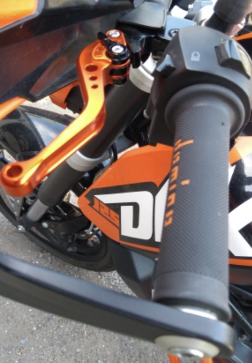 Leviers frein et embrayage KTM RC125 anti-casse avec articulation repliable
