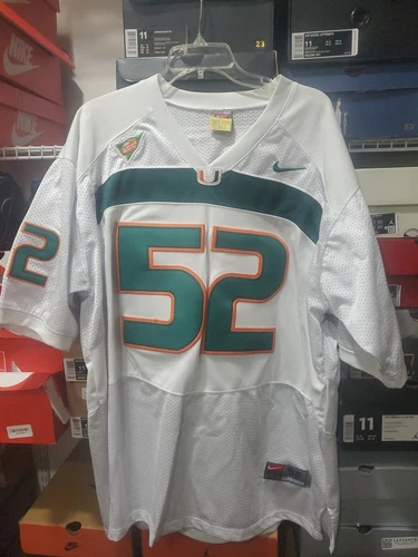 Ray Lewis Nike Miami Hurricanes Jersey Size 52 Pre-owned! 