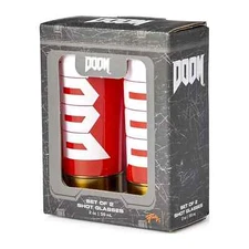 (Set of 2) Doom Shotgun Shell Shot Glasses 2oz by Loot Crate / Just Funky