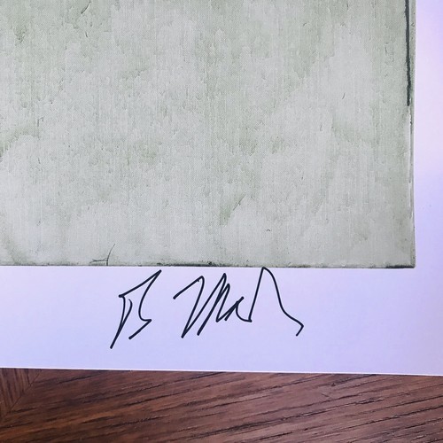 PÓSTER FIRMADO BRICE MARDEN: CARTEL DE EXPOSICIÓN GALERÍA GAGOSIAN - Imagen 2 de 2