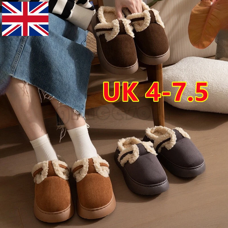 Fleece lined sale slip on shoes