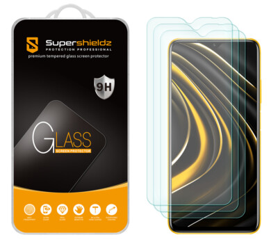 [3-Pack] Supershieldz Tempered Glass Screen Protector for Xiaomi Poco M3