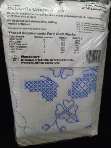Wonderart 2 Starburst And 1 Butterfly Circle quilt block Bundle New - Picture 7 of 8