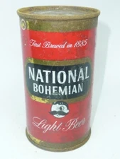 Empty Top Opened 12oz National Bohemian Light Lager Beer Flat Top