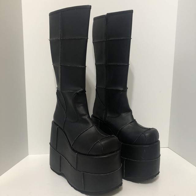 silver platform booties