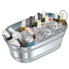 6.2 Gallon Beer Beverage Tub Ice Bucket Storage Container with Handles For Party