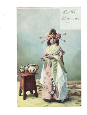 SD3568 GIRL IN TRADITIONAL CLOTHES WITH HAIR CROWN RUSSIAN/BALTIC ?? 1903 