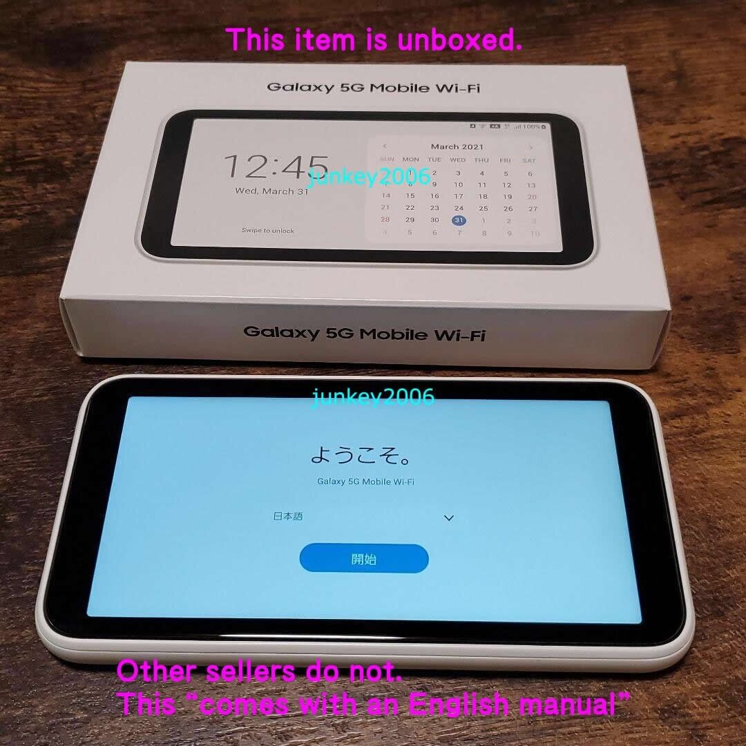 SAMSUNG 4G 5G Mobile WiFi SCR Unlocked Portable Router Hotspot "English  manual