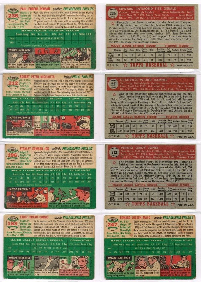 018, Collection of 44, Poor to VG 1952-1956 Topps Cards & Exhibits, FREE S&H - Image 2 of 4