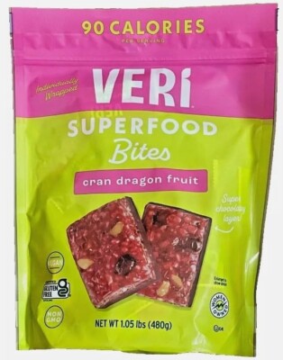 Veri 1.05 LB CRAN DRAGON FRUIT Superfood Bites Individually Wrapped *BB 7/2025*