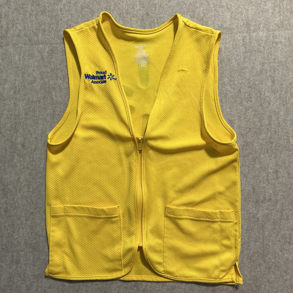 トップス philme ribbon vest yellow Proud Walmart Associate Adult XS Yellow Two Pocket Zip Front