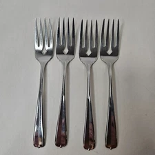 Oneida USA Gala Impulse Salad Forks Stainless Flatware Set of 4