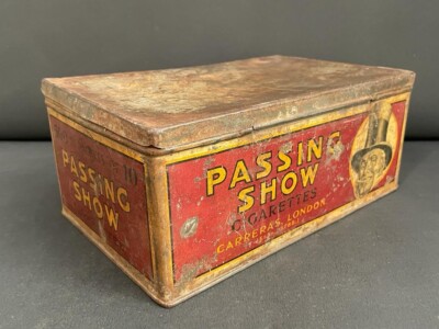 passing show cigarette history OLD VINTAGE RARE PASSING SHOW CIGARETTES ADV. SIGN LITHO TIN BOX, LONDON passing show cigarette history OLD VINTAGE RARE PASSING SHOW CIGARETTES ADV. SIGN LITHO TIN BOX, LONDON